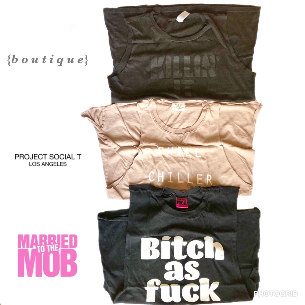 {three} Edgy summer tanks, MTTM, Medium
